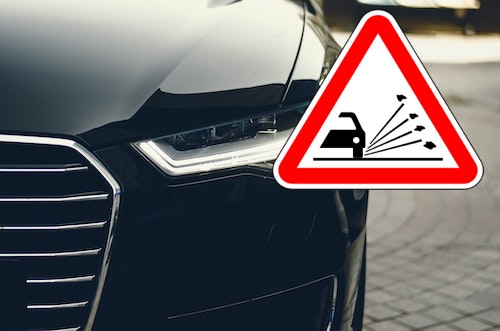 Steinschlag Auto