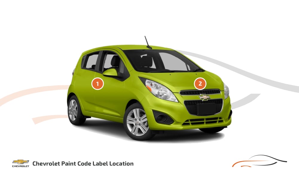 Kleurcode locatie Chevrolet