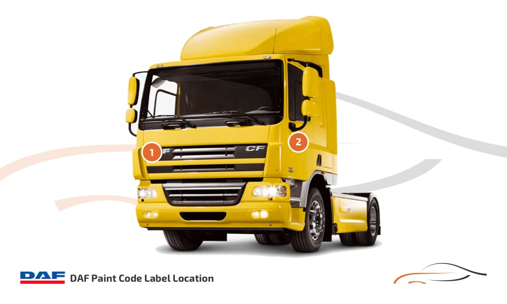 Kleurcode locatie DAF