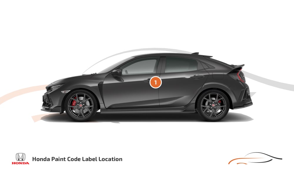Kleurcode locatie Honda