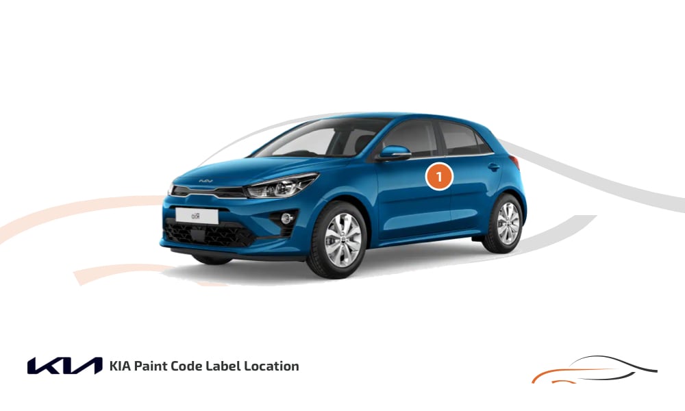 Kleurcode locatie Kia