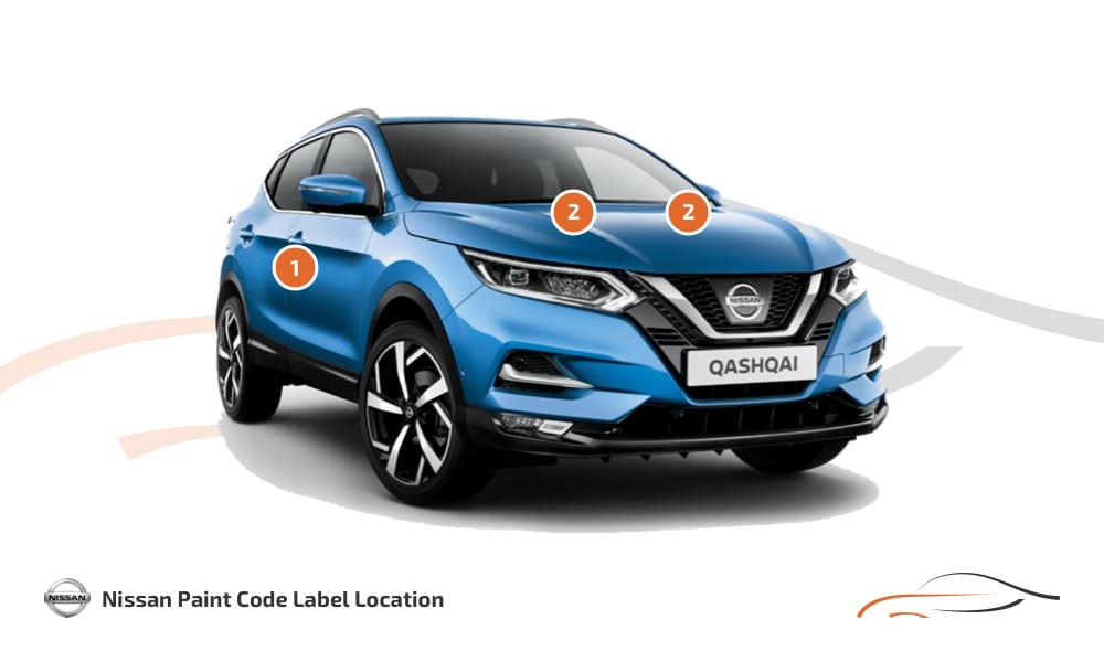 Kleurcode locatie Nissan