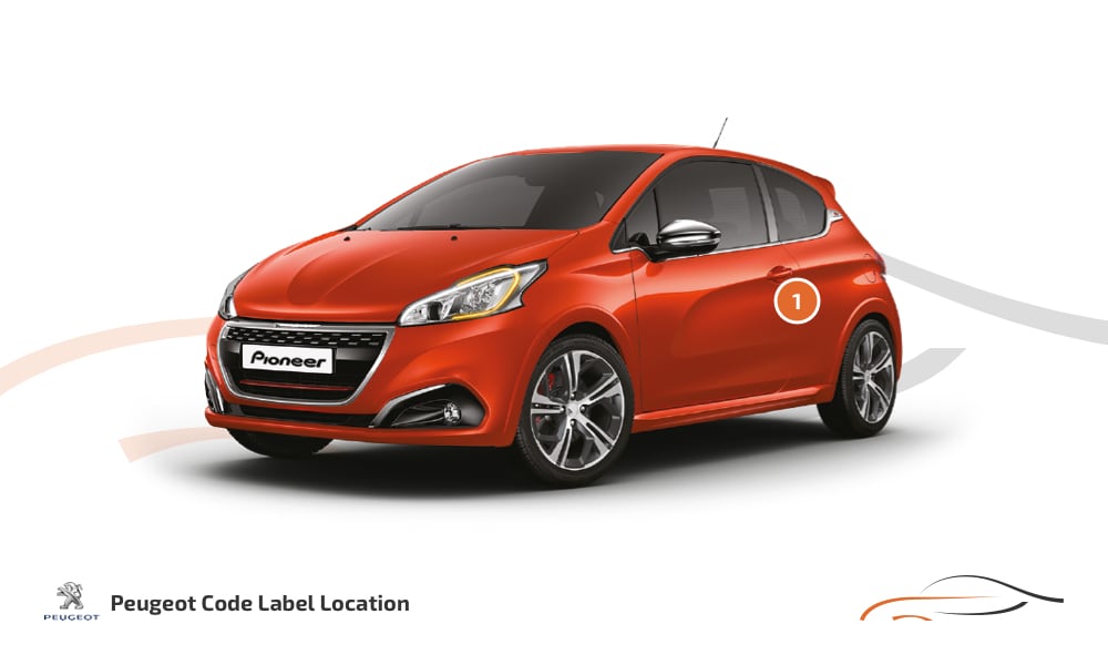 Kleurcode locatie Peugeot