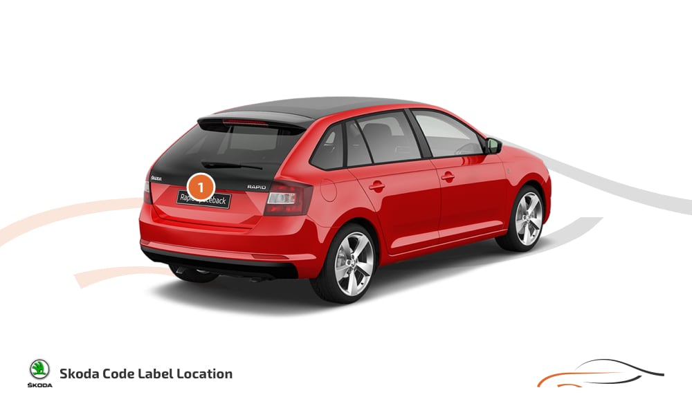 Kleurcode locatie Skoda
