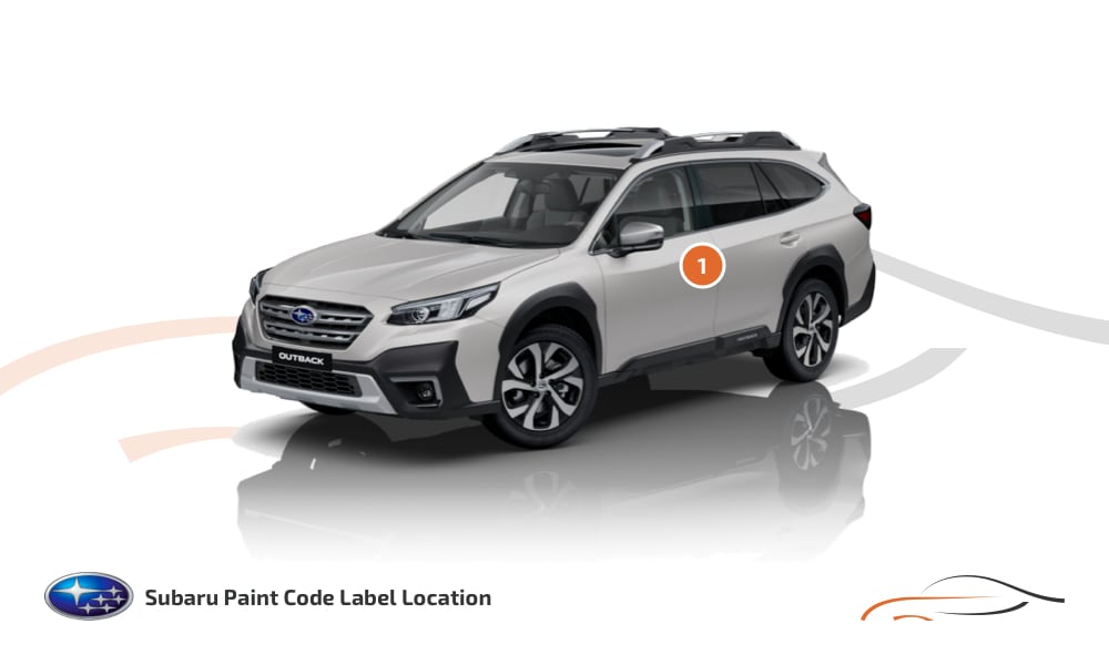 Kleurcode locatie Subaru