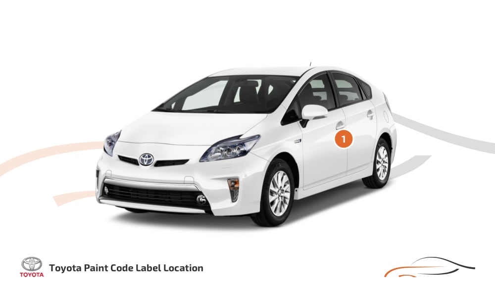 Kleurcode locatie Toyota